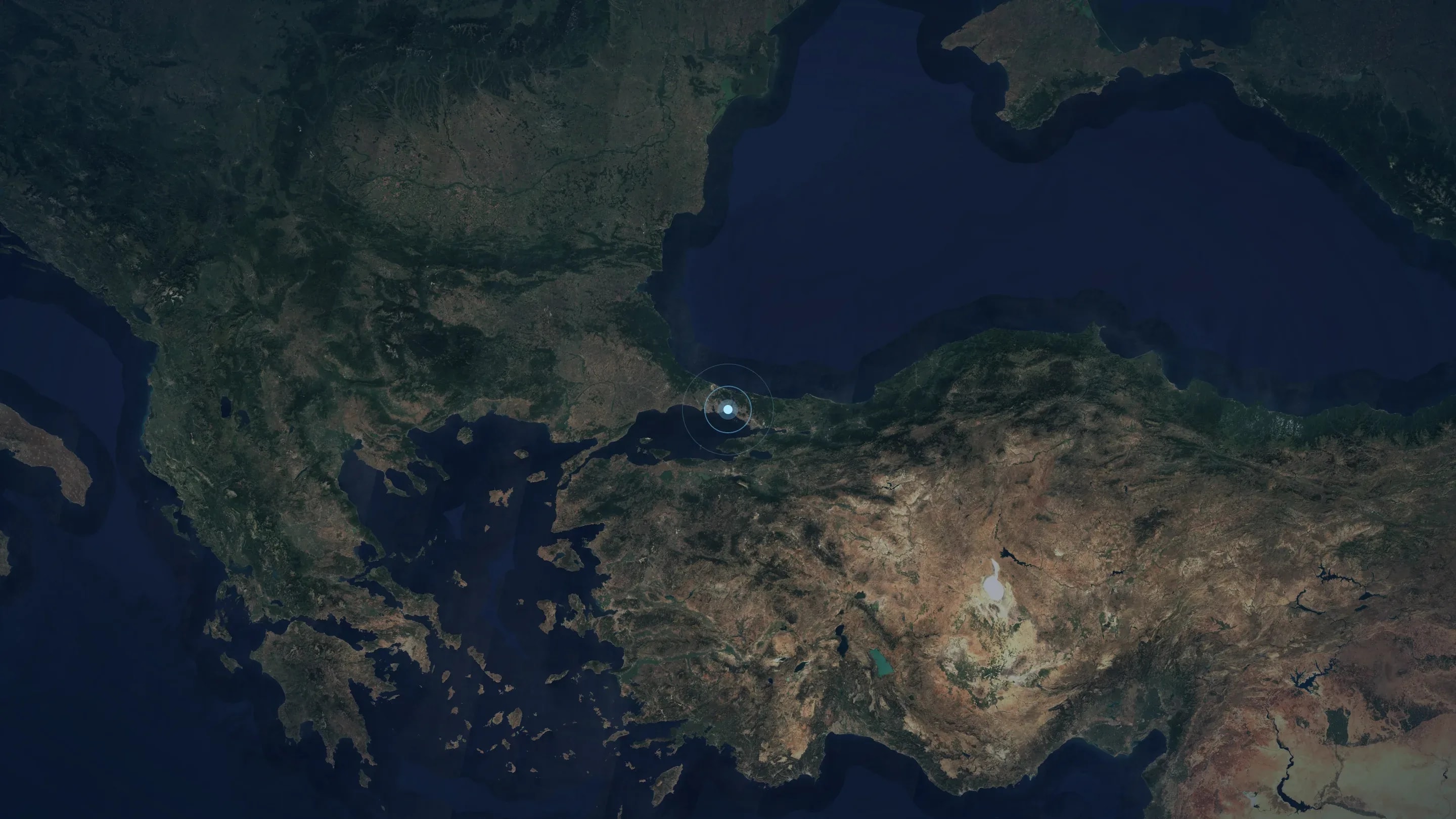 Türkiye’nin kuzeybatısının uydu görüntüsü