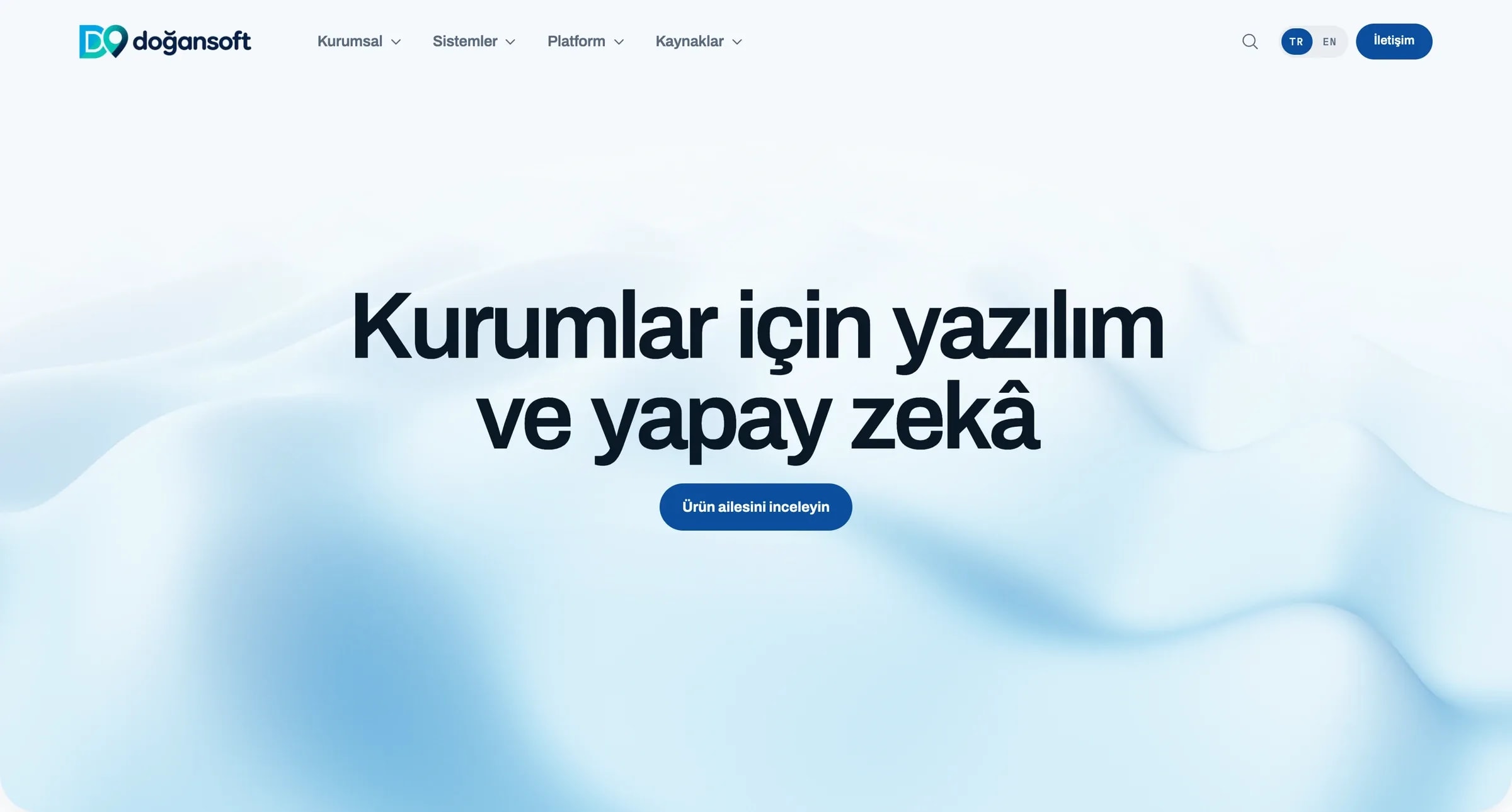 Doğansoft sitesinin ana sayfası