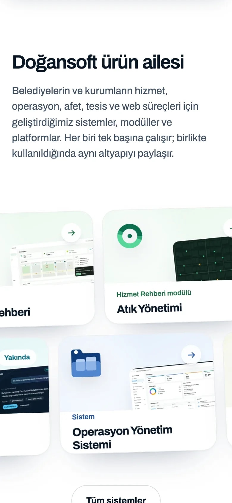 Doğansoft sitesinin telefondaki görünümü